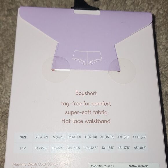 Joyspun Women's Cotton Boyshort Panties, 6-Pack, Size XXL - Picture 6 of 7